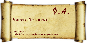 Veres Arianna névjegykártya